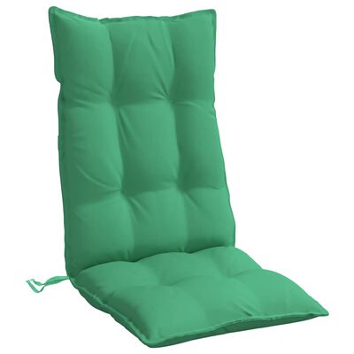 vidaXL Podušky na židli s vysokým opěradlem 4 ks zelené látka oxford