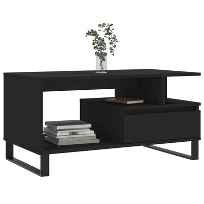 vidaXL Konferenční stolek černý 90 x 49 x 45 cm kompozitní dřevo