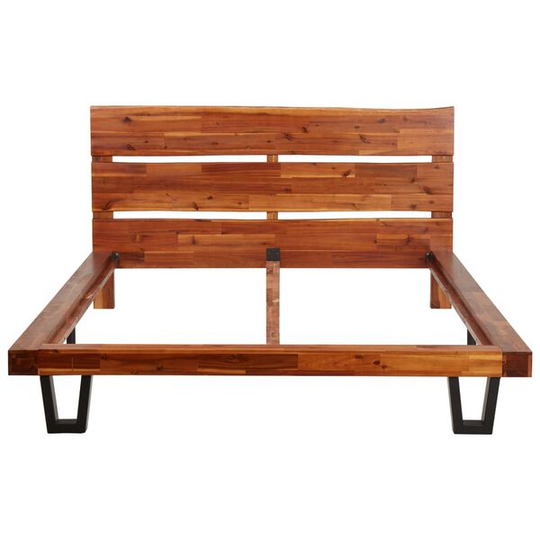 vidaXL R&aacute;m postele s živou hranou masivn&iacute; ak&aacute;ciov&eacute; dřevo 120 cm