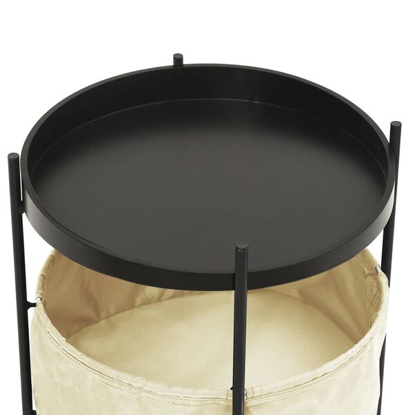 vidaXL Odkl&aacute;dac&iacute; stolek s ko&scaron;em 40 x 40 x 45,5 cm kr&eacute;mov&yacute;