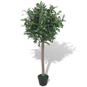 vidaXL Uměl&aacute; rostlina vavř&iacute;n s květin&aacute;čem 120 cm zelen&yacute;