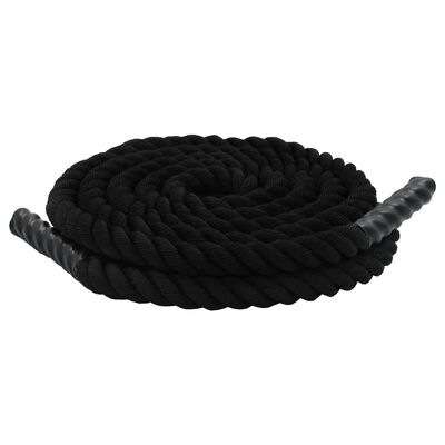 vidaXL Posilovací lano 9 m polyester černé