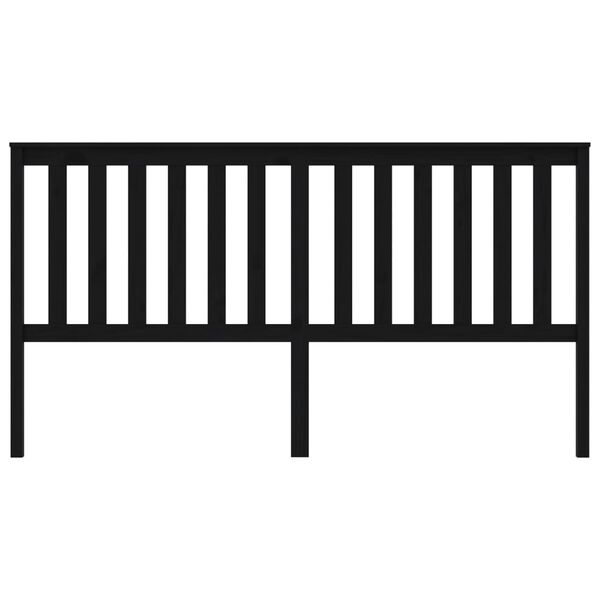 vidaXL Čelo postele čern&eacute; 186 x 6 x 101 cm masivn&iacute; borovice