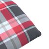 vidaXL Skl&aacute;dac&iacute; leh&aacute;tko, červen&yacute; kostkovan&yacute; vzor, 175x54x8,5 cm