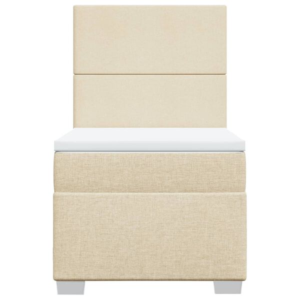 vidaXL Box spring postel s matrac&iacute; kr&eacute;mov&aacute; 100 x 200 cm textil