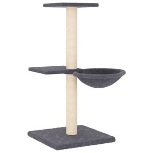 vidaXL &Scaron;krabadlo pro kočky se sisalov&yacute;mi sloupky tmavě &scaron;ed&eacute; 72 cm