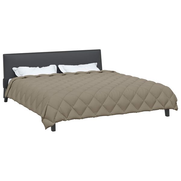 vidaXL Zimn&iacute; přikr&yacute;vka Světle &scaron;ed&aacute; 240 x 260 cm Mikrovl&aacute;kno