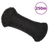 vidaXL Pracovn&iacute; lano čern&eacute; 6 mm 250 m polypropylen