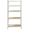 vidaXL 5patrový úložný regál stříbrný ocel a kompozitní dřevo