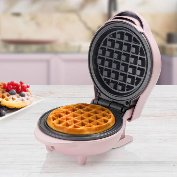 Bestron Mini vaflovač AMW500P 550 W růžov&yacute;