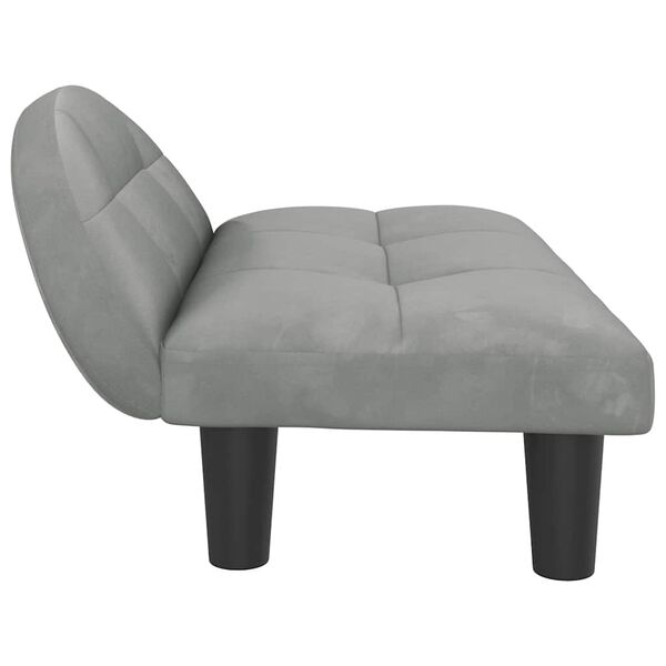 vidaXL Pelíšek pro psy světle šedý 70 x 52 x 30 cm samet