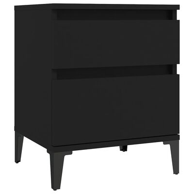 vidaXL Noční stolek černý 40 x 35 x 50 cm