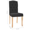 vidaXL J&iacute;deln&iacute; židle 4 ks čern&eacute; textil