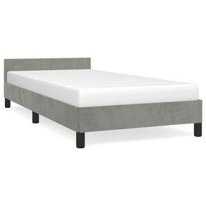 vidaXL R&aacute;m postele bez matrace světle &scaron;ed&yacute; 90 x 200 cm samet