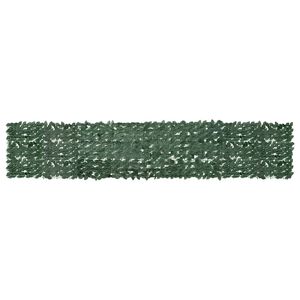 vidaXL Balk&oacute;nov&aacute; z&aacute;stěna s tmavě zelen&yacute;mi listy 400 x 75 cm