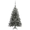 vidaXL Uměl&yacute; v&aacute;nočn&iacute; stromek LED a sada koul&iacute; zasněžen&yacute; 240cm PVC a PE