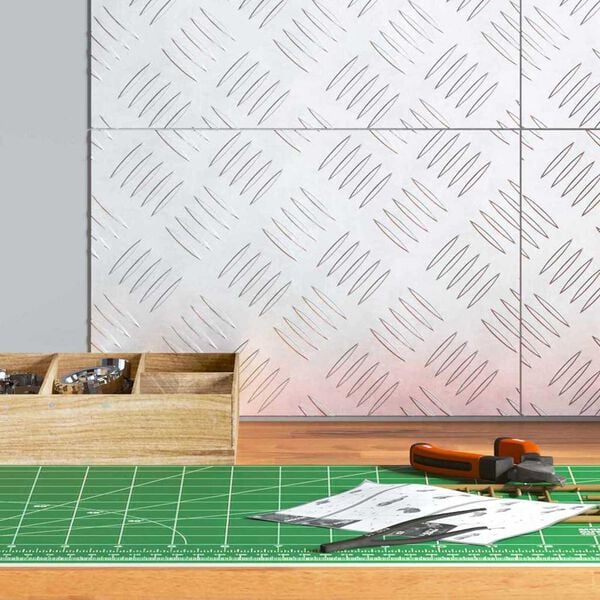 vidaXL Schodov&eacute; n&aacute;&scaron;lapy Obd&eacute;ln&iacute;kov&yacute; 4 pcs Stř&iacute;brn&aacute; 30 x 20 cm Hlin&iacute;k