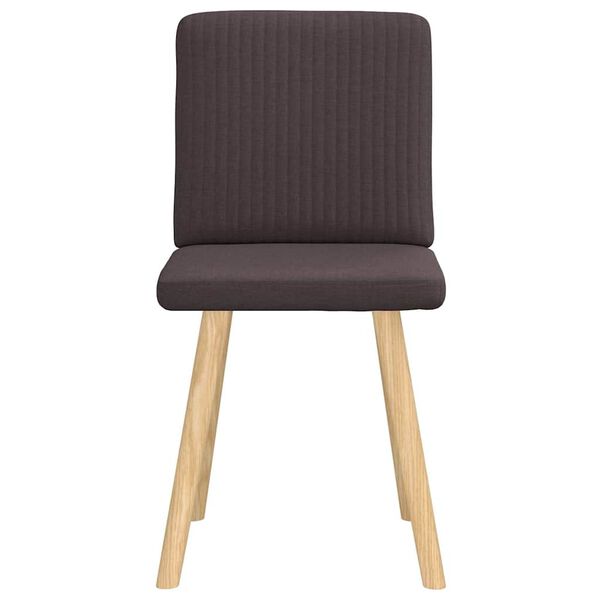 vidaXL Jídelní židle 2 ks tmavě hnědé textil