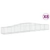 vidaXL Klenut&eacute; gabionov&eacute; ko&scaron;e 8 ks 400x50x40/60 cm pozinkovan&eacute; železo