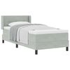 vidaXL Postel s boxspringem s čelo Světle &scaron;ed&aacute; 200 x 80 cm samet