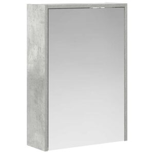 vidaXL Koupelnov&aacute; zrcadlov&aacute; skř&iacute;ň Betonově &scaron;ed&aacute; 43 x 16 x 62,5 cm
