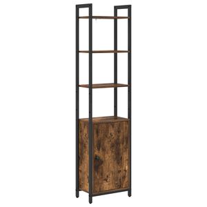vidaXL Knihovna 6 &uacute;rovn&iacute; 40 x 24 x 161 cm Kompozitn&iacute; dřevo Kouřov&yacute; dub