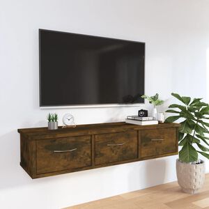vidaXL N&aacute;stěnn&aacute; skř&iacute;ňka kouřov&yacute; dub 88 x 26 x 18,5 cm kompozitn&iacute; dřevo