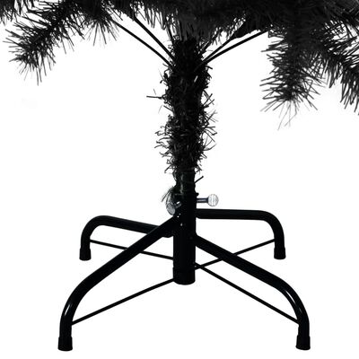 vidaXL Umělý vánoční stromek se stojanem černý 120 cm PVC