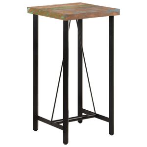 vidaXL Barov&yacute; stolek 55x55x107 cm masivn&iacute; recyklovan&eacute; dřevo a železo
