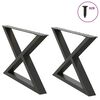vidaXL Nohy konferenčn&iacute;ho stolku 2 ks antracitov&eacute; 70 x (42-43,3) cm ocelov&eacute;