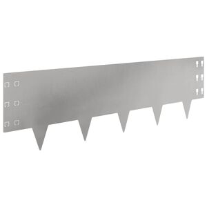 vidaXL Okraj tr&aacute;vn&iacute;ku 20 pcs 100 x 30 cm Ocel Stř&iacute;brn&aacute;