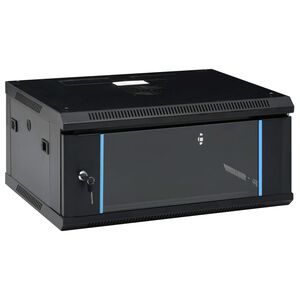 vidaXL N&aacute;stěnn&aacute; s&iacute;ťov&aacute; rozvodn&aacute; skř&iacute;ň 4U 19" IP20 600 x 450 x 285 mm