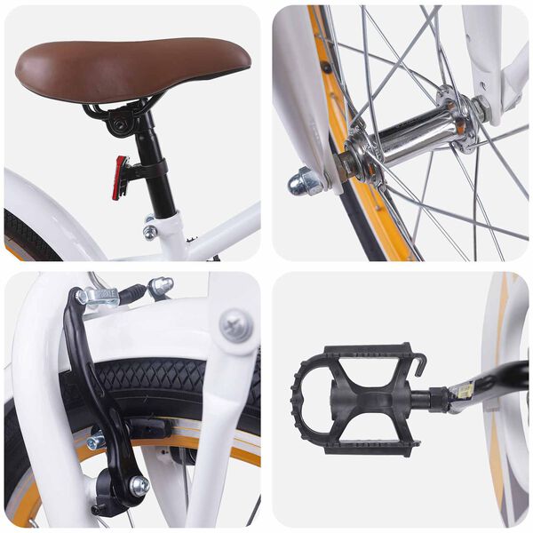 vidaXL Dětsk&eacute; Kolo 20 palců pro děti ve věku 6-11 let B&iacute;l&aacute;