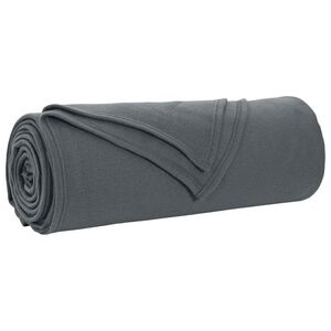 vidaXL Přehoz Tmavě &scaron;ed&aacute; 350 x 270 cm 1.3 kg Fleece