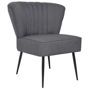 vidaXL Koktejlov&aacute; židle tmavě &scaron;ed&aacute; textil