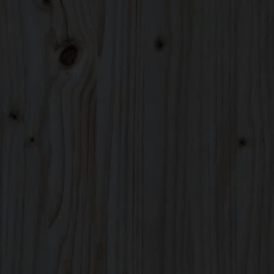 vidaXL Botník černý 110 x 34 x 45 cm masivní borové dřevo
