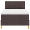 vidaXL Postel s boxspringem s matrac&iacute; Tmavě hněd&aacute; 100 x 200 cm textil