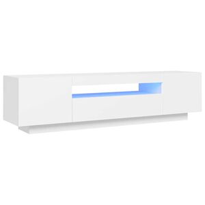 vidaXL TV skř&iacute;ňka s LED osvětlen&iacute;m b&iacute;l&aacute; 160 x 35 x 40 cm