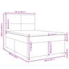 vidaXL Box spring postel s matrac&iacute; světle &scaron;ed&aacute; 140 x 190 cm textil