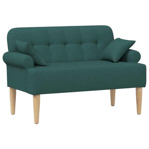 vidaXL Pohovka s knofl&iacute;kov&yacute;m pro&scaron;&iacute;v&aacute;n&iacute;m Tmavě zelen&aacute; 120 x 65 x 79 cm