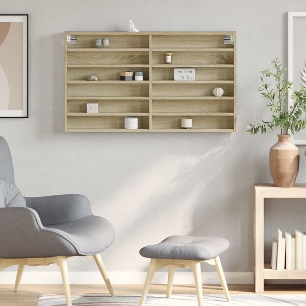 vidaXL Vitr&iacute;na dub sonoma 100 x 8,5 x 58 cm kompozitn&iacute; dřevo