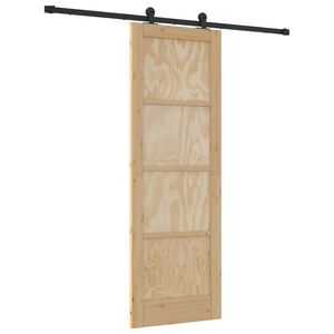 vidaXL Posuvn&eacute; dveře Přirozen&aacute; a čern&aacute; 73,5 x 211 cm