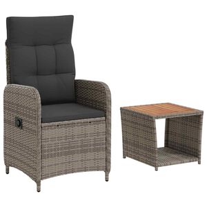 vidaXL Zahradn&iacute; lounge set 2 ks Světl&aacute; &scaron;ed&aacute; a tmav&aacute; &scaron;ed&aacute;