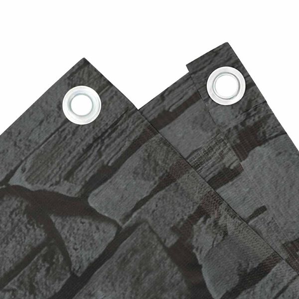 vidaXL Balkonov&aacute; z&aacute;stěna kamenn&yacute; vzhled &scaron;ed&aacute; 600 x 120 cm PVC