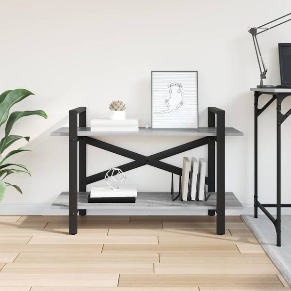 vidaXL Knihovna &Scaron;ed&aacute; Sonoma 100 x 33,5 x 64 cm kompozitn&iacute; dřevo