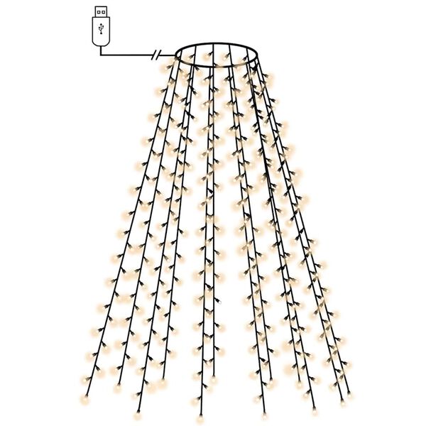 Světeln&aacute; s&iacute;ť na v&aacute;nočn&iacute; stromek se 180 LED diodami 180 cm