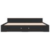 vidaXL R&aacute;m postele se z&aacute;suvkami čern&yacute; 200 x 200 cm kompozitn&iacute; dřevo