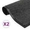 vidaXL Protiprachov&eacute; obd&eacute;ln&iacute;kov&eacute; rohožky 2 ks v&scaron;it&eacute; 90x150 cm antracit