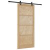 vidaXL Posuvn&eacute; dveře 93 x 211 cm Kompozitn&iacute; dřevo Přirozen&aacute; a čern&aacute;