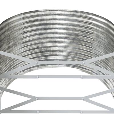 vidaXL Vyvýšený záhon stříbrný 554x100x68 cm práškově lakovaná ocel